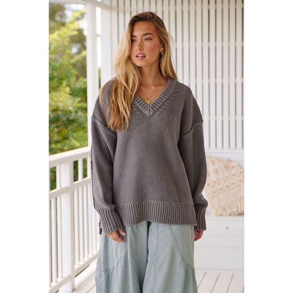Free People Alli Oversized Chunky Heavy Sweater Medium - Picture 10 of 16